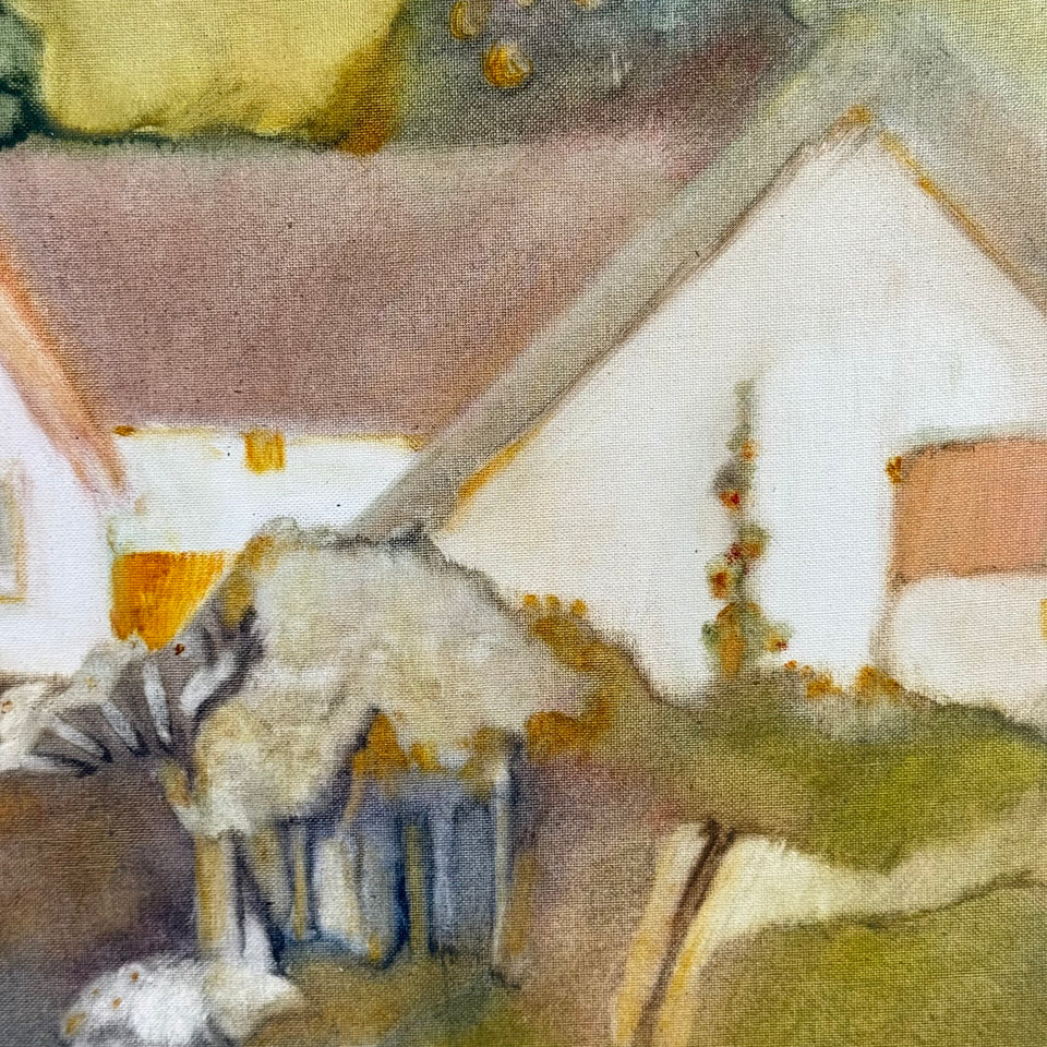 Abstract Farm house - German School painting