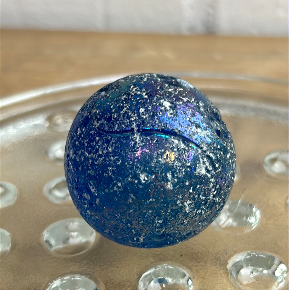 Large Blue Sea Glass marble sphere - 48MM 1.9 inch