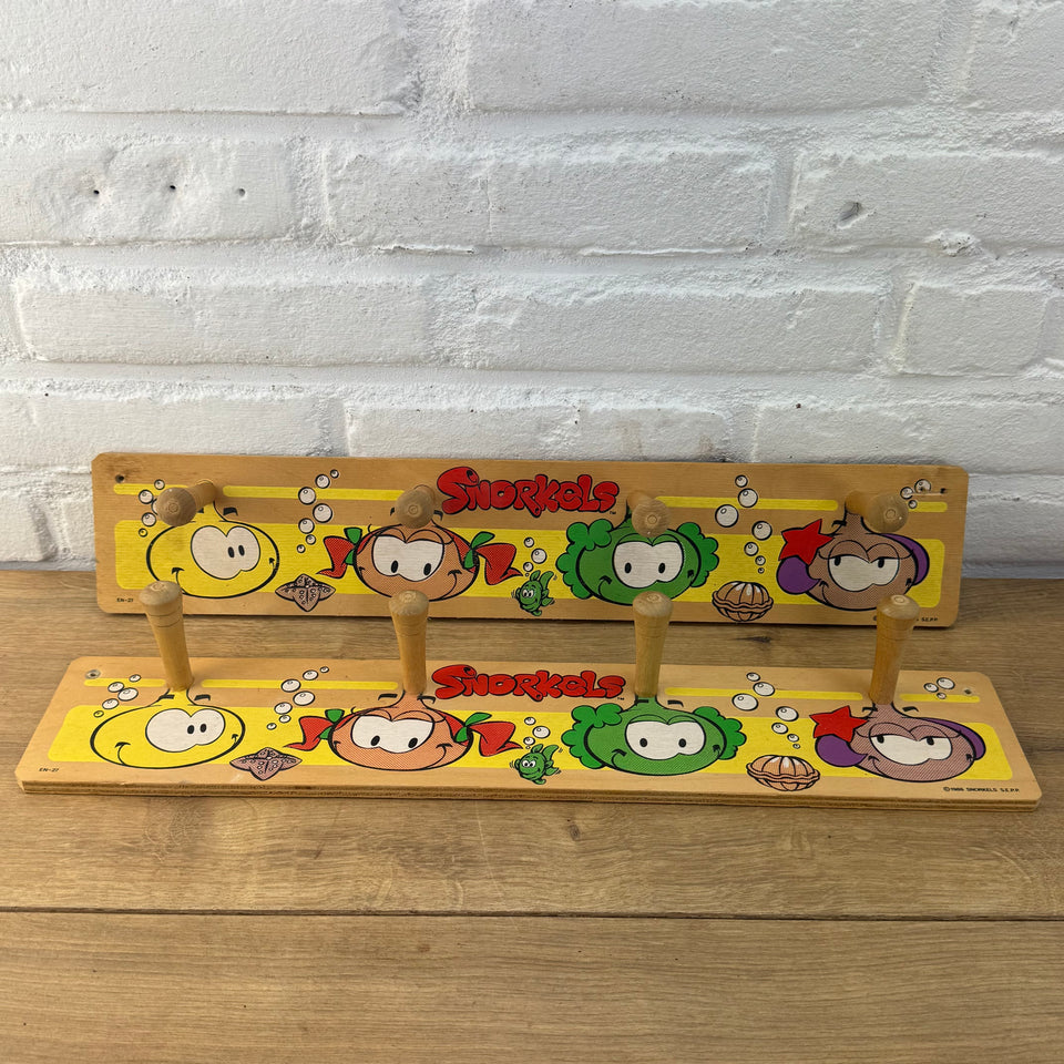 Snorkels - Snorks - Vintage Children’s room coat rack