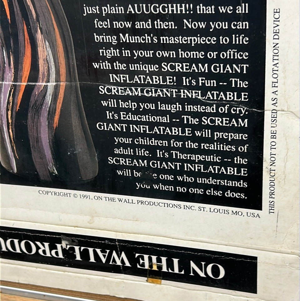 Framed Edvard Munch Inflatable 1991 Carton Box Popart