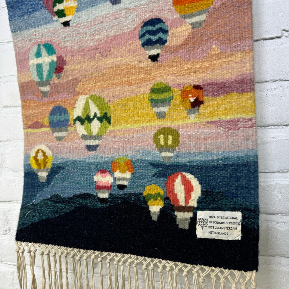 Air Balloons wall tapestry hanging - Embroidery children’s room