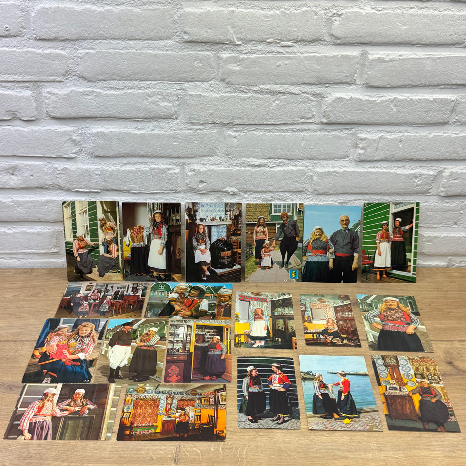 Vintage postcard Collection of Dutch Folklore Costume photo cards – Holland’s Traditional Culture Costumes