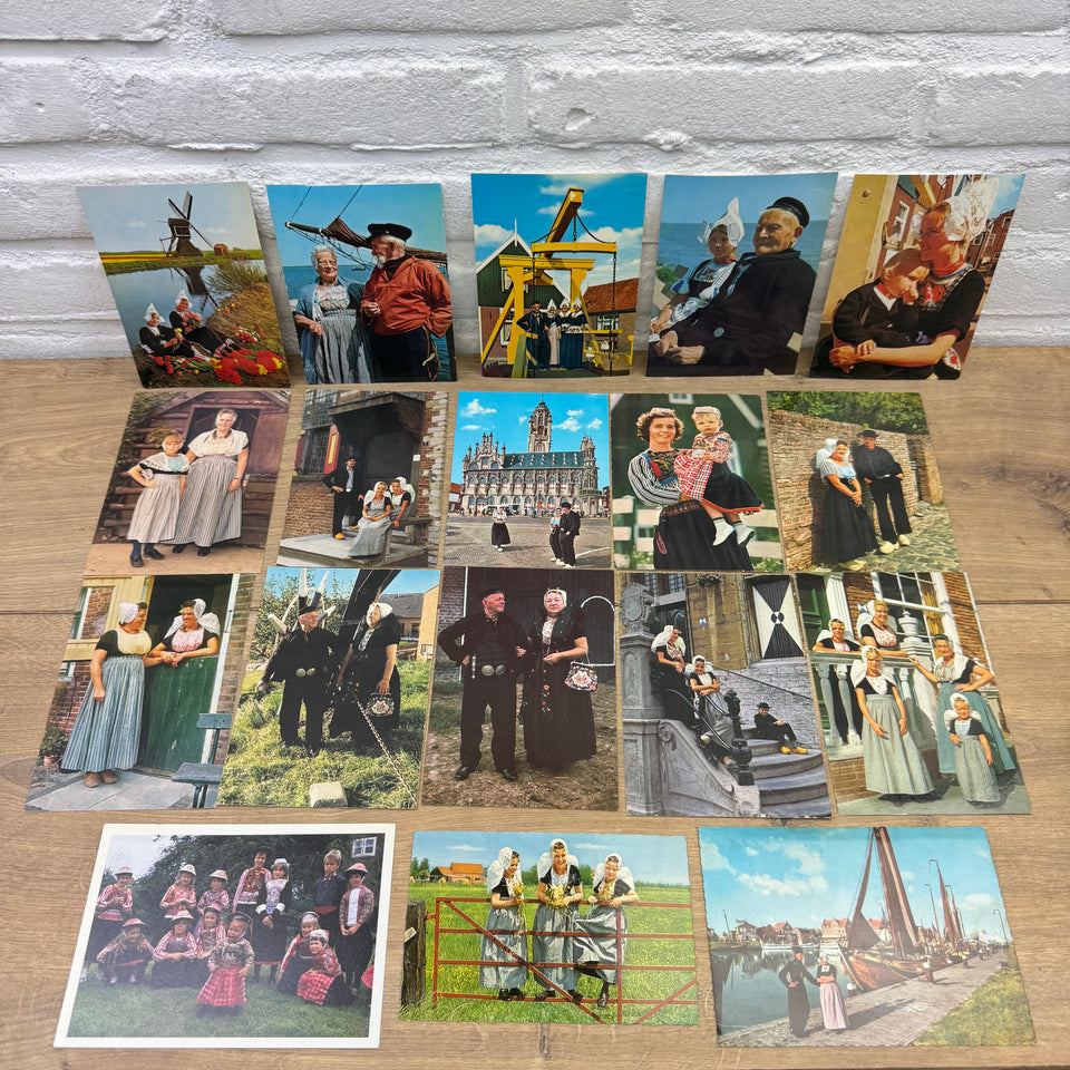 Collection of Holland Folklore Costume with Dutch Woman Vintage photo cards – Holland’s Traditional Culture Costumes