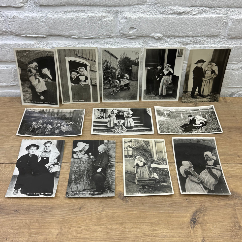 Collection of historical Dutch Children Costume postcards - High Quality Photo paper a.o. – Holland Traditional Costume Embroideries