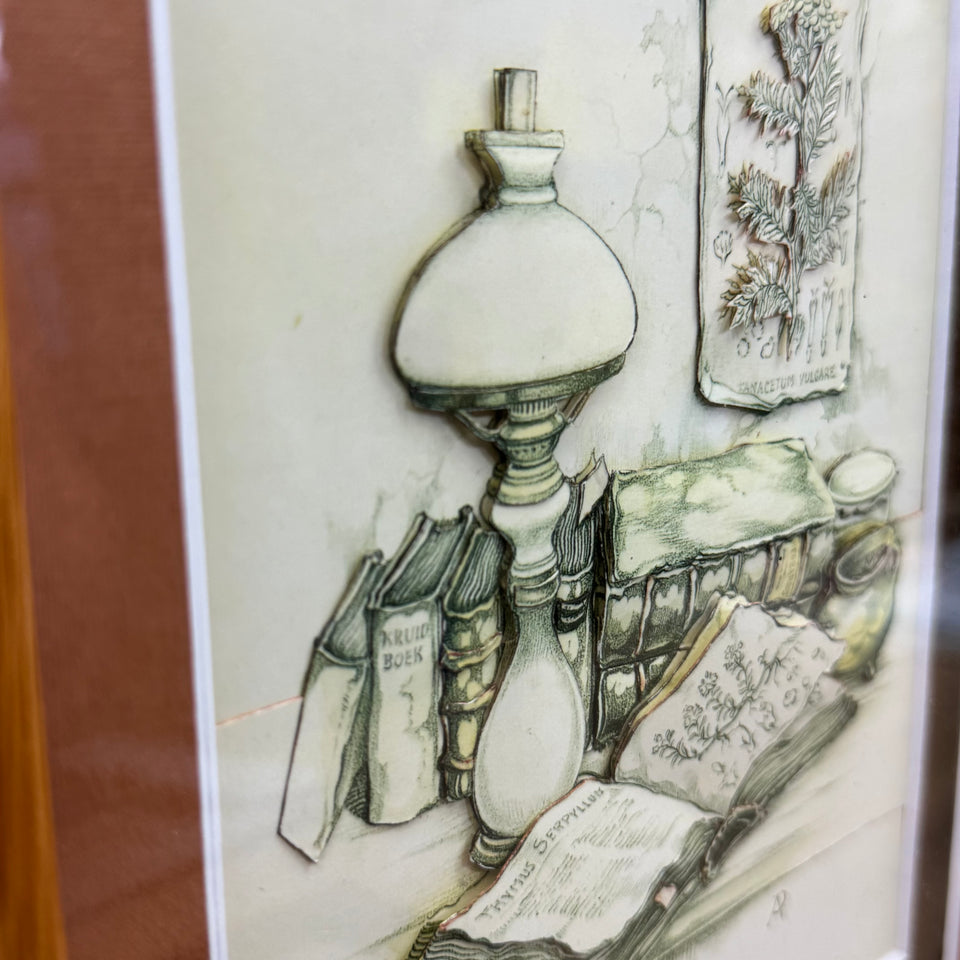 4 Pieck Diorama’s set- Anton Pieck Print, 3D multiple layers depth custom object.