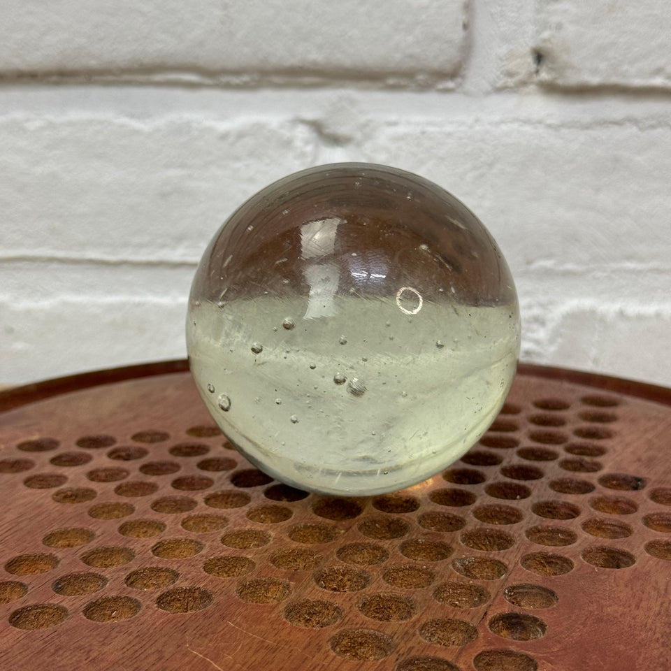 Very large 8CM 3,15 inch handmade marble sphere with bubbles