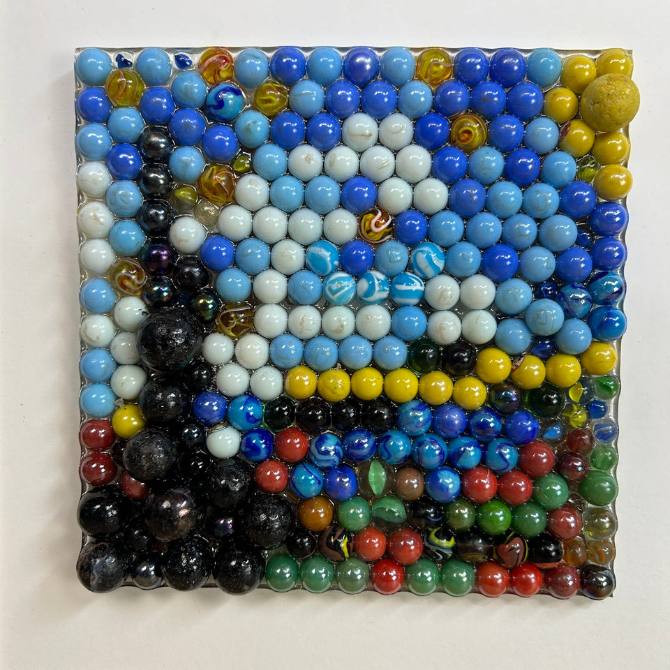 Marbles Art: a Starry Night of marbles - Original artwork