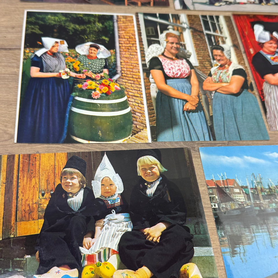 Collection of Dutch Folklore Costume with Dutch Woman Vintage photo cards – Holland’s Traditional Culture Costumes