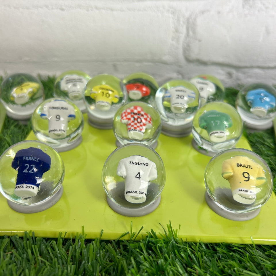 Complete set of 32 World Cup Football Glass Marbles