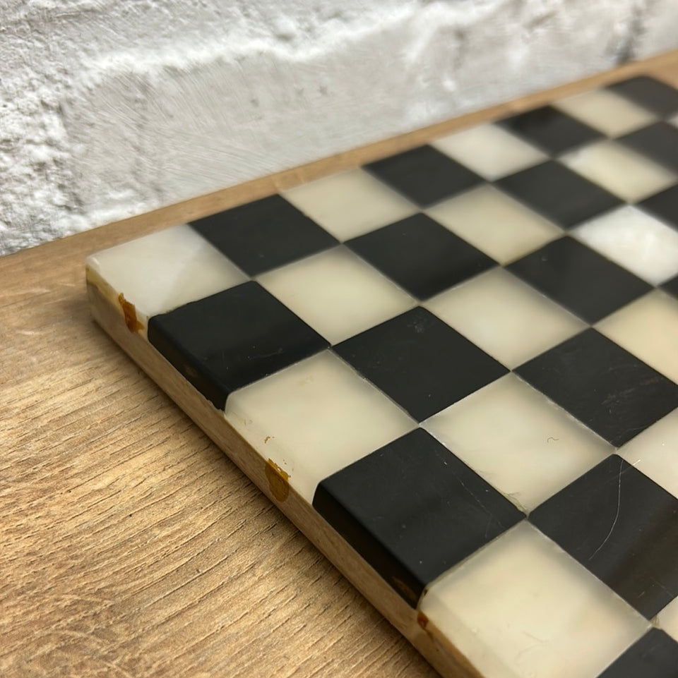 Marble Chess board - Antique marble chess board, black and white marble deck