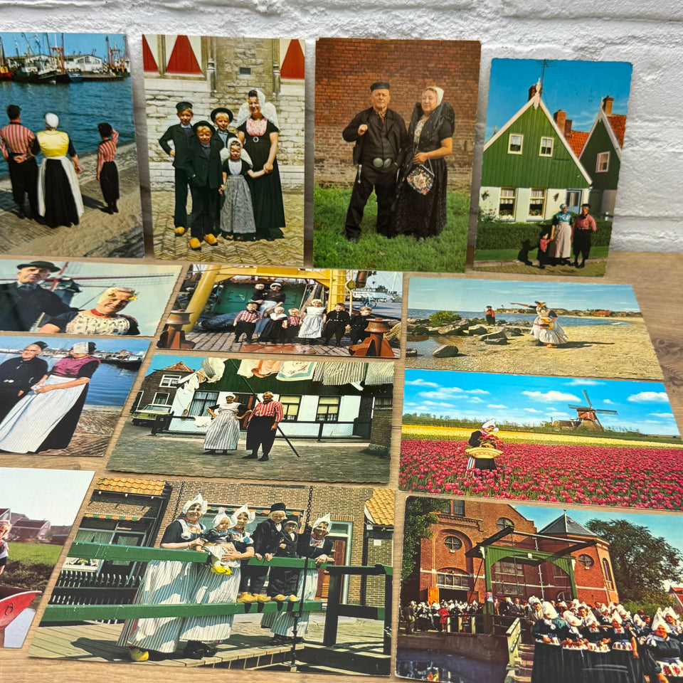 Collection of The Dutch Folklore Costume with Dutch Woman Vintage photo cards – Holland’s Traditional Culture Costumes