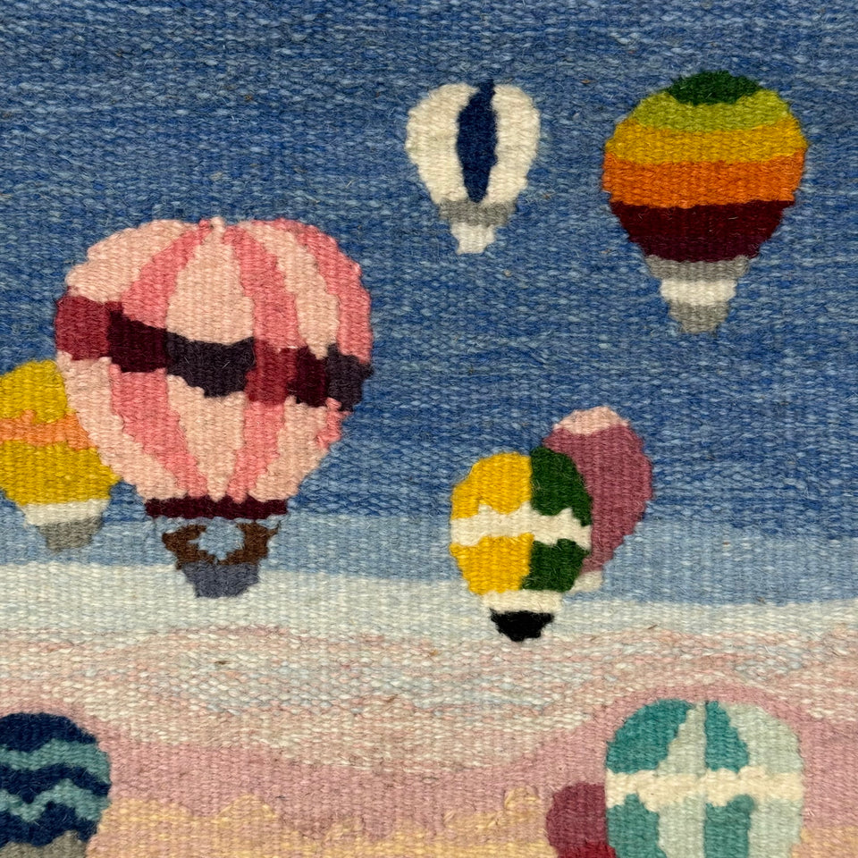 Air Balloons wall tapestry hanging - Embroidery children’s room