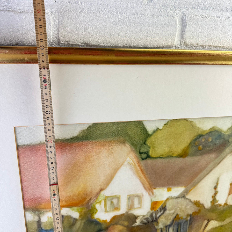 Abstract Farm house - German School painting