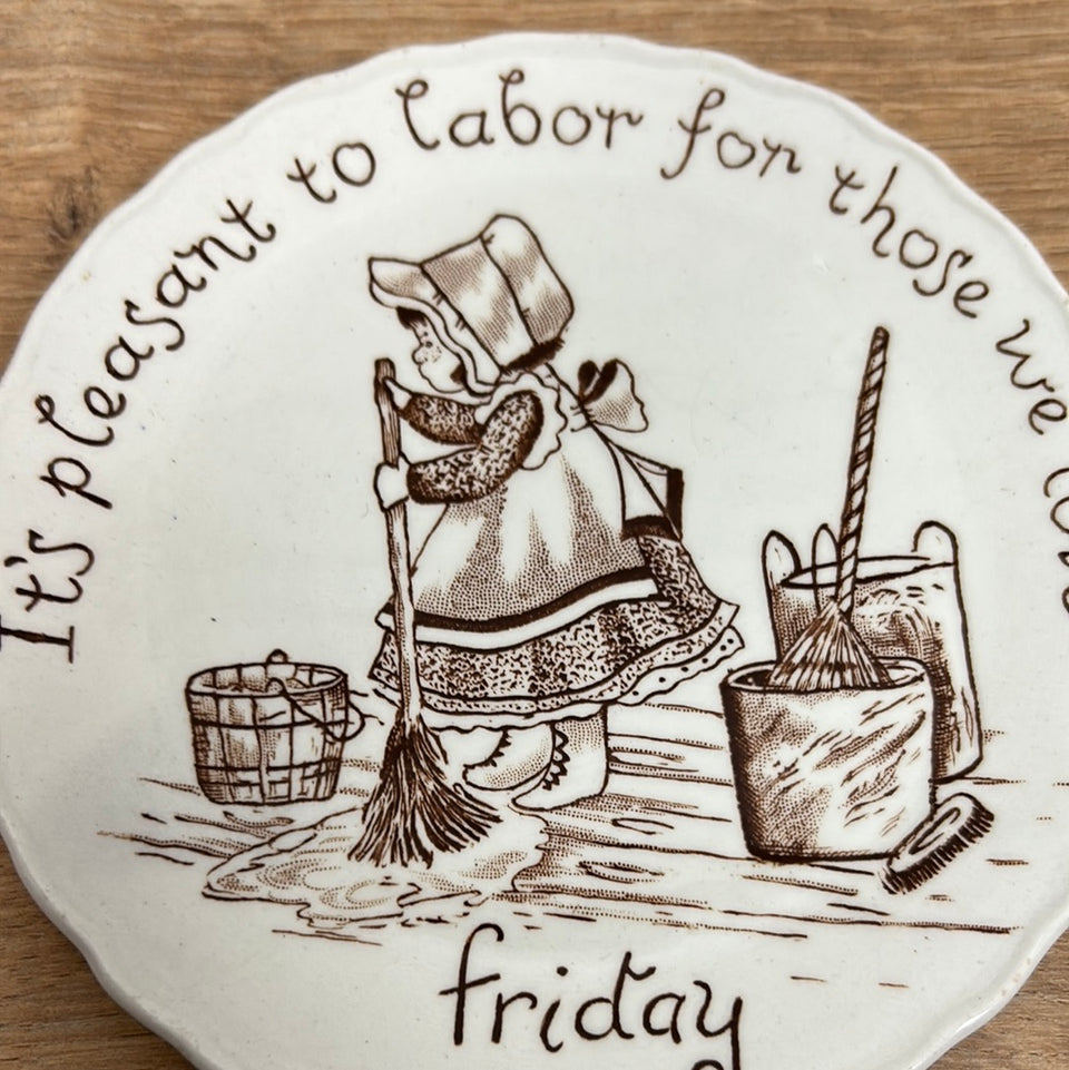 Vintage Friday Ceramic Plate by Crownford