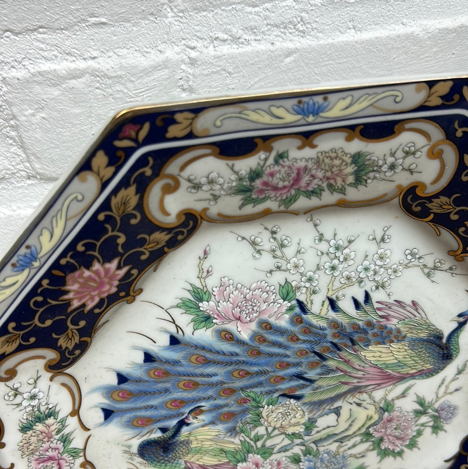 Leonardo -  Octagonal Japanese Peacock Collectible Porcelain