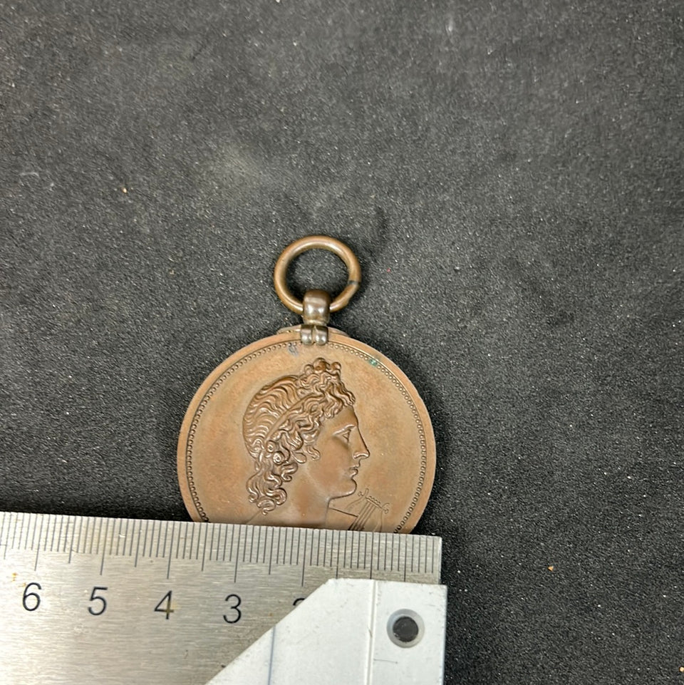 Bronze medaillon 1900 - Royal Academy of Music - London John Pinches