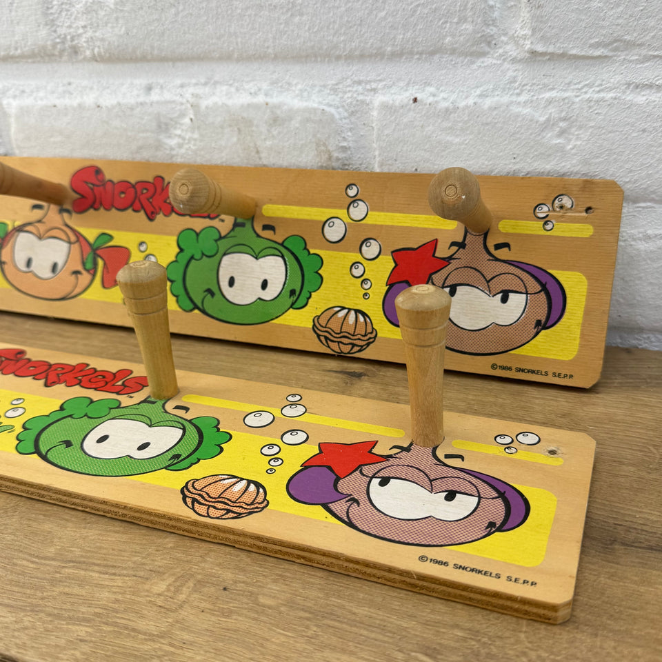 Snorkels - Snorks - Vintage Children’s room coat rack