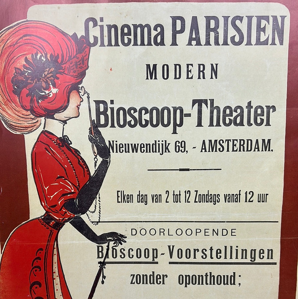 Cinema Parisien Amsterdam Antique advertisement reproduction