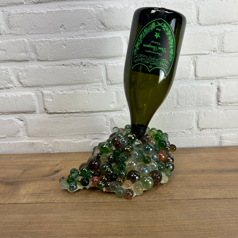 Dom Pérignon Bottle pouring Marbles statue