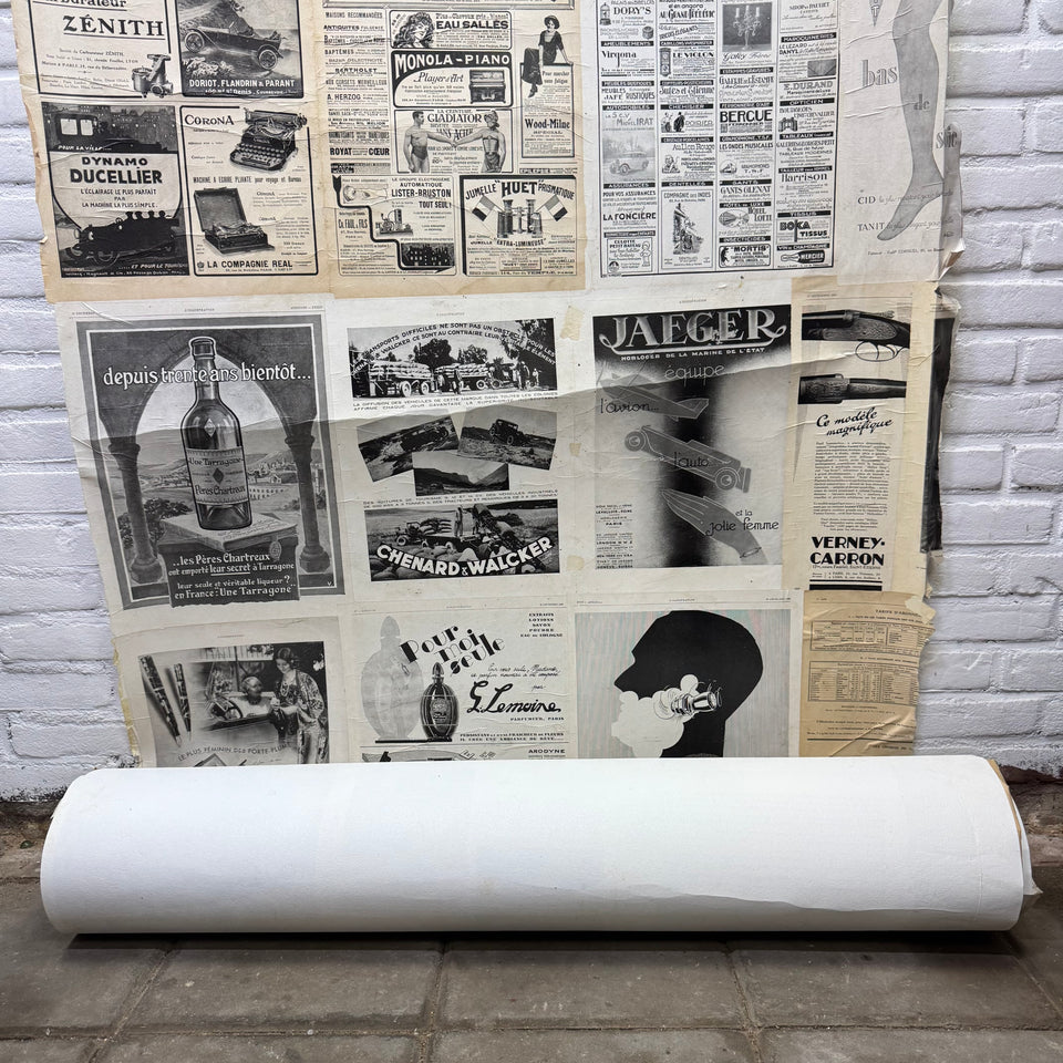 Handmade Wallpaper - Original Vintage Advertising posters glued on glasfiber paper rolls