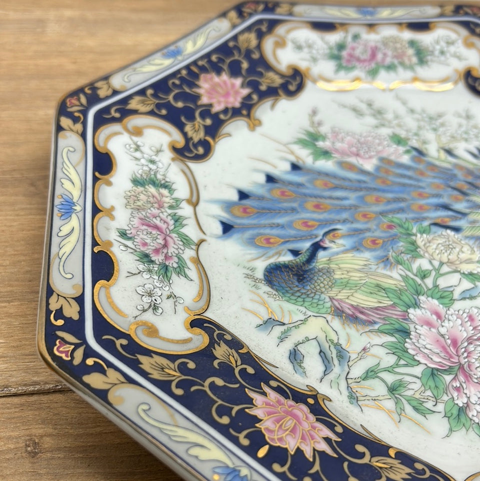 Leonardo -  Octagonal Japanese Peacock Collectible Porcelain