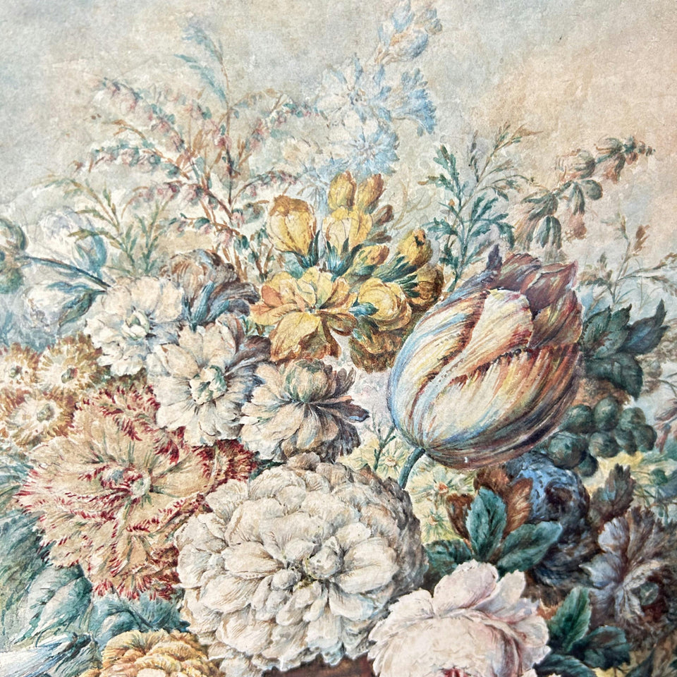 19th century Watercolor still life painting by J. de Gijselaar (1827-1890)