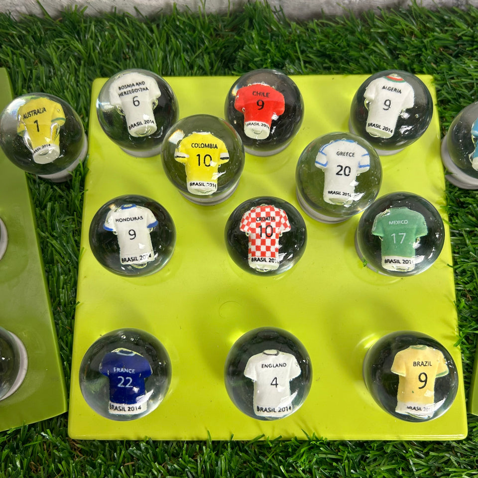 Complete set of 32 World Cup Football Glass Marbles