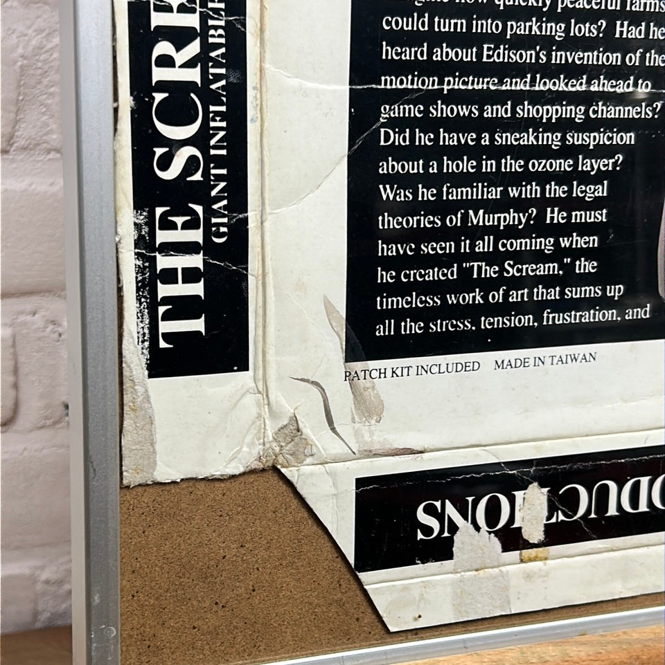 Framed Edvard Munch Inflatable 1991 Carton Box Popart