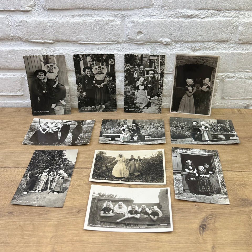 Set of Dutch Culture History cards - High Quality Print cards – Holland Traditional Costume Embroidery Illustrations