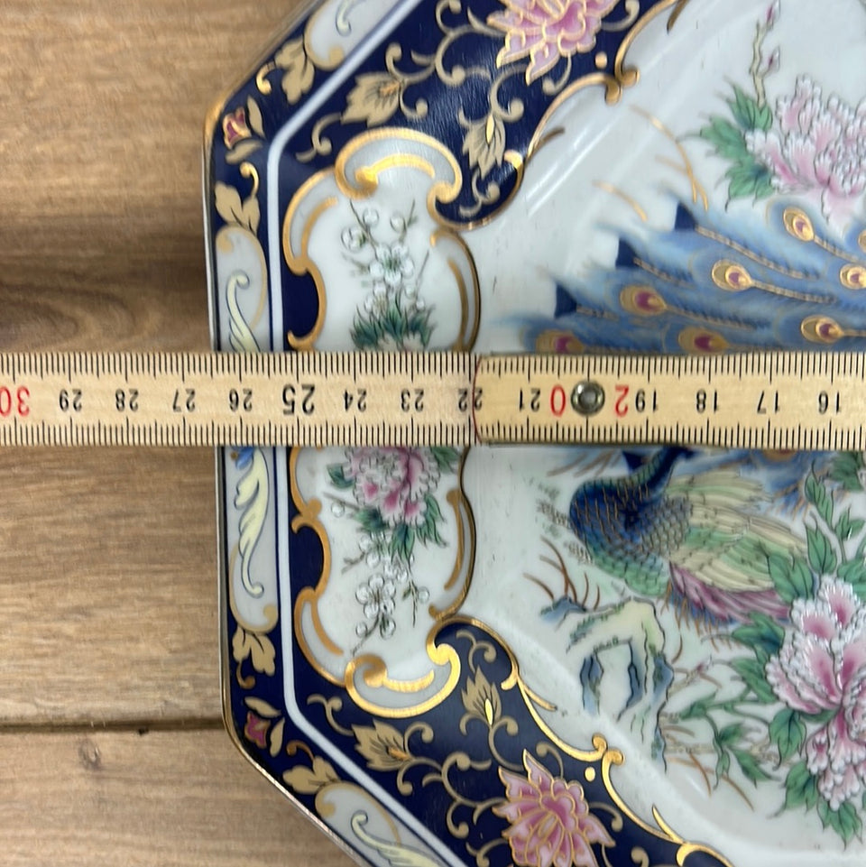 Leonardo -  Octagonal Japanese Peacock Collectible Porcelain