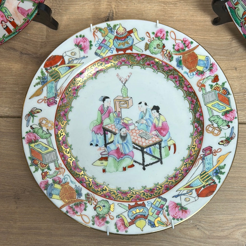 Set of 3 Hand painted Chinese plates