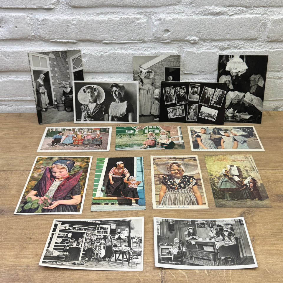 Collection of Photo cards - Folklore Dutch Rural Costume photocards - High Quality Photo paper a.o. – Holland Traditional Culture Costume Embroideries