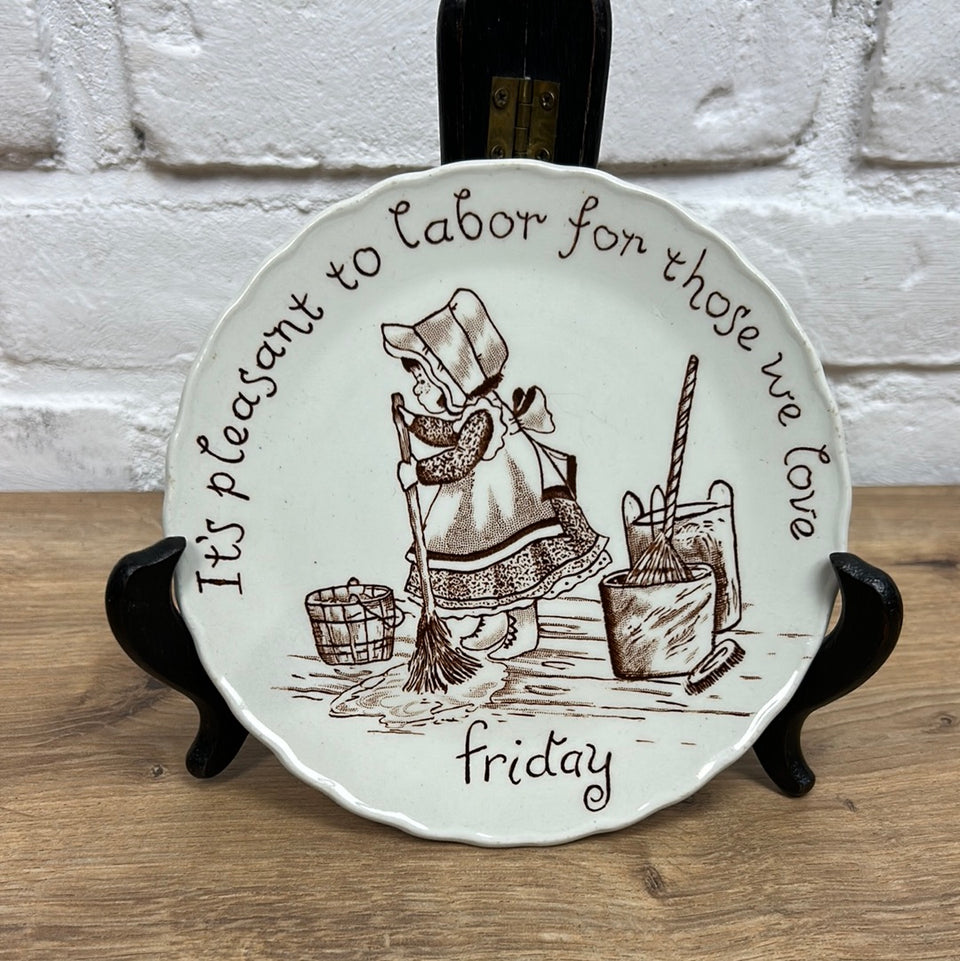 Vintage Friday Ceramic Plate by Crownford