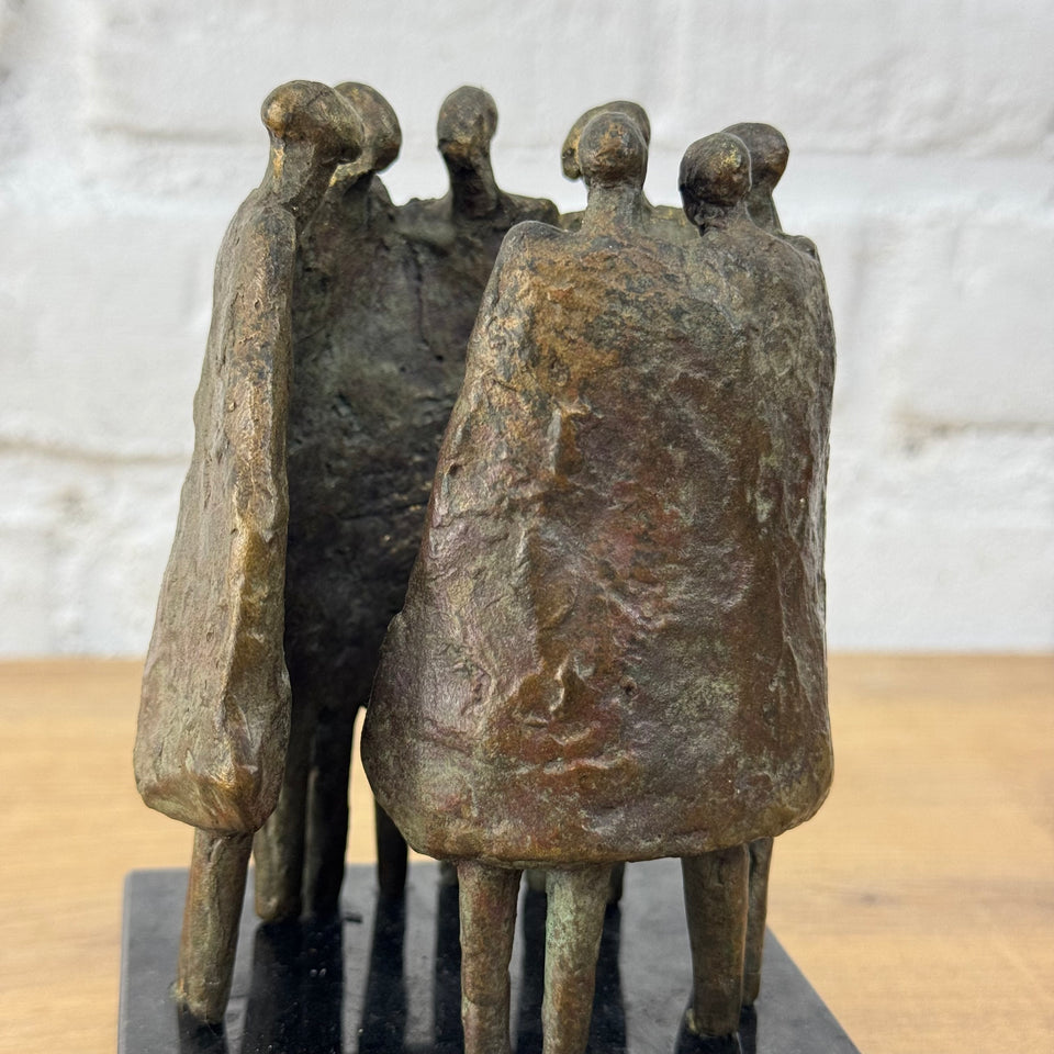 The Gathering - Bronze sculpture by Tjikkie Kreuger