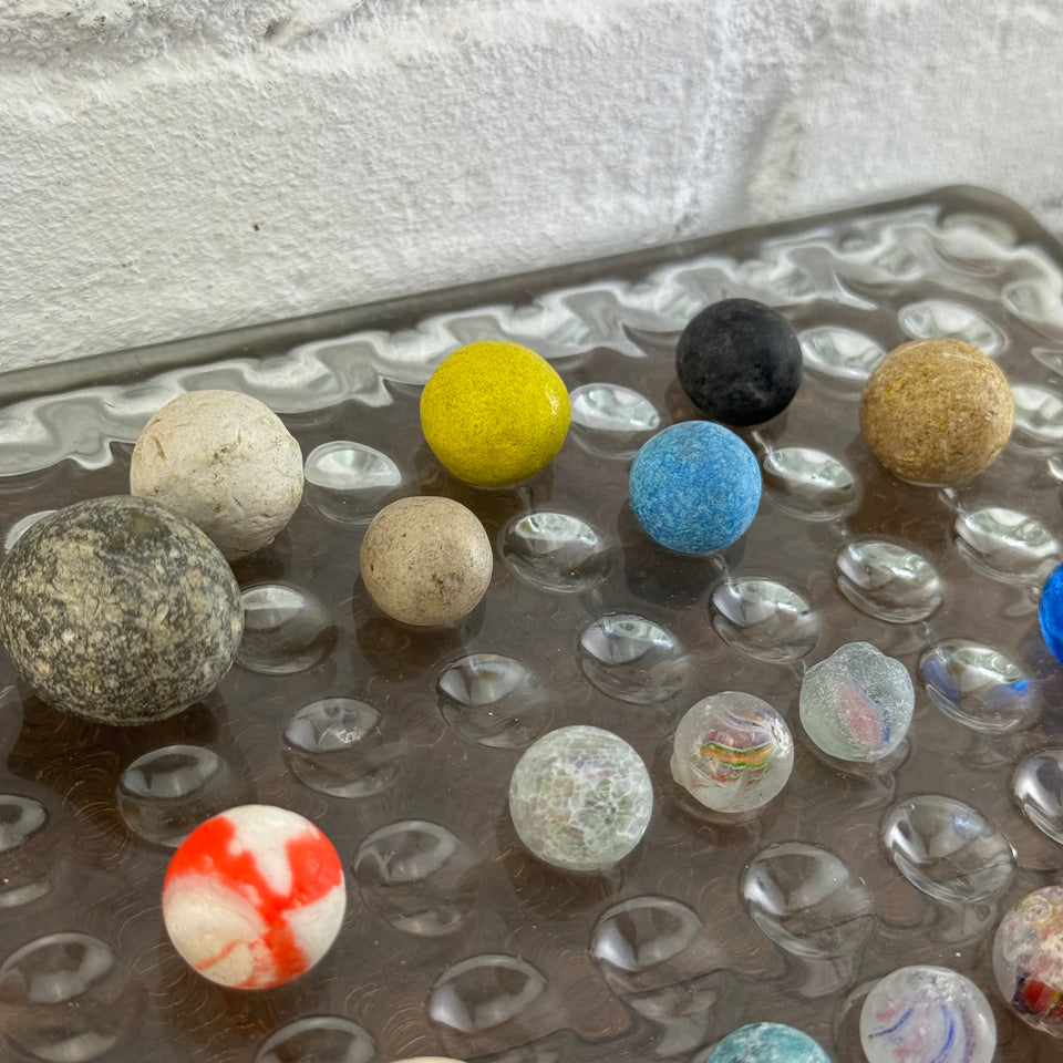 Set of antique collectable marbles - Different type and sizes