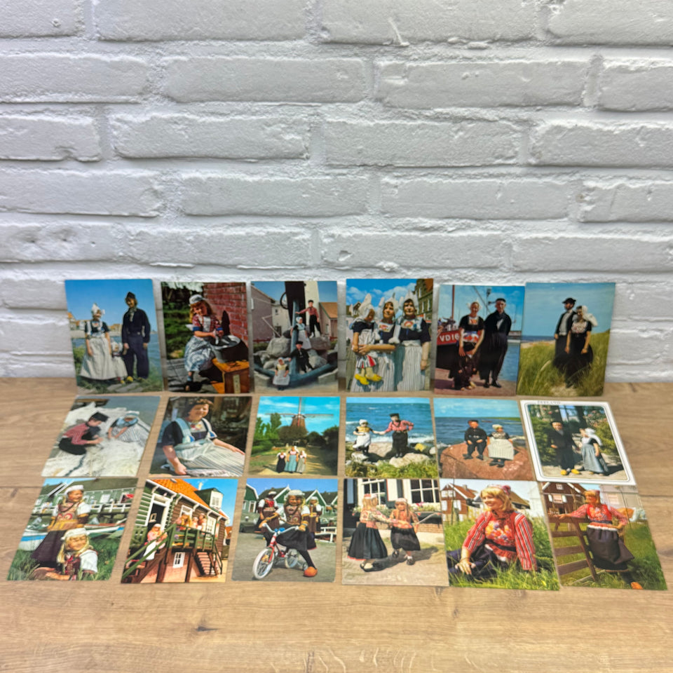 Postcard Collection of Dutch Folklore Costume with Dutch Woman Vintage photo cards – Holland’s Traditional Culture Costumes