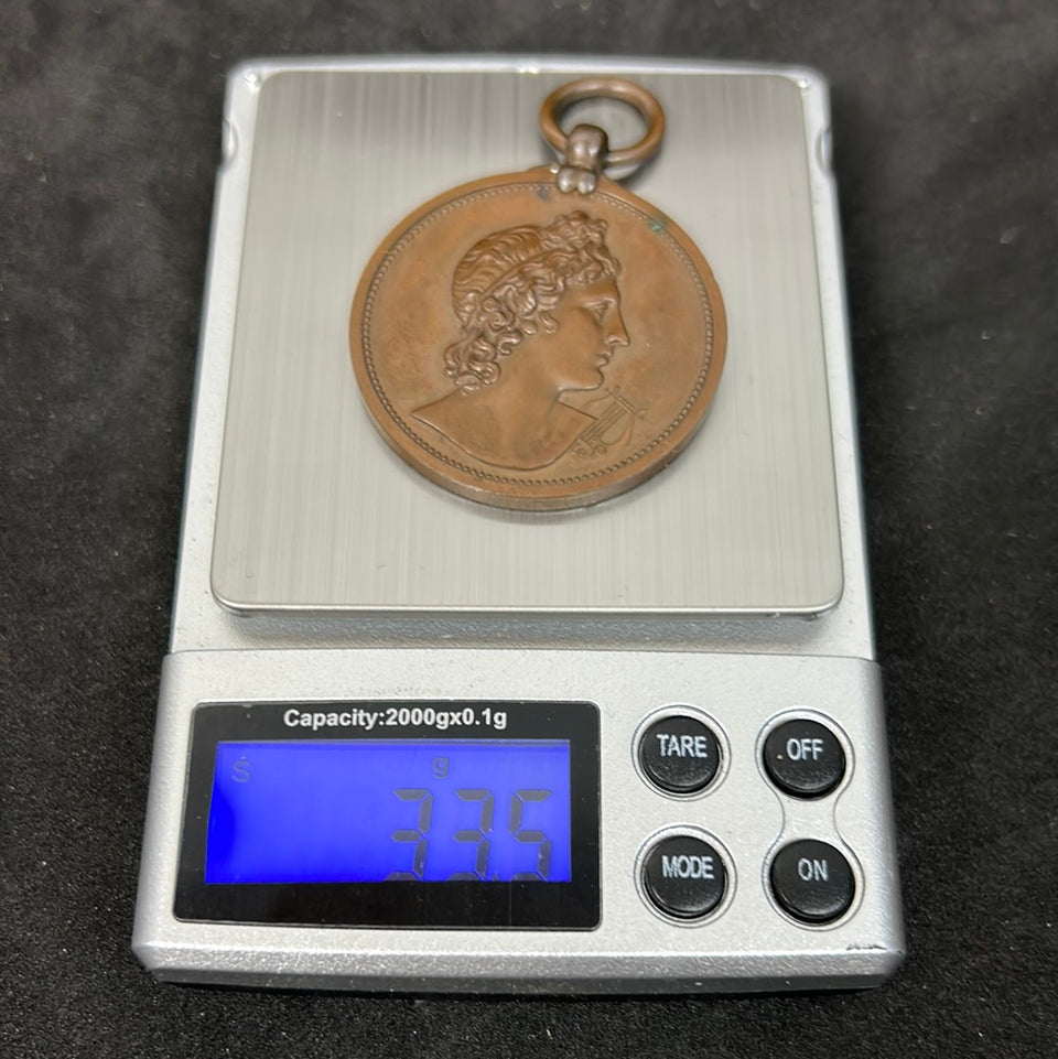 Bronze medaillon 1900 - Royal Academy of Music - London John Pinches