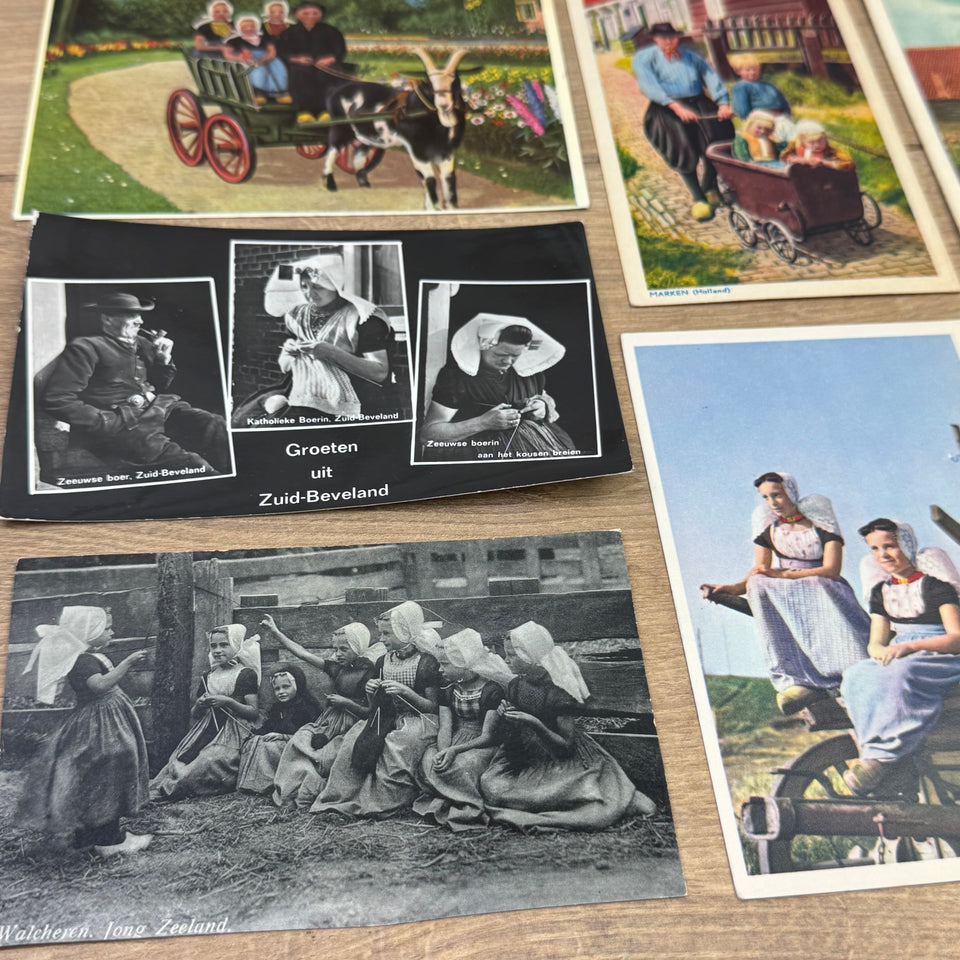 Collection of antique Dutch Costume postcards - High Quality Photo paper a.o. – Holland Traditional Costume Embroideries
