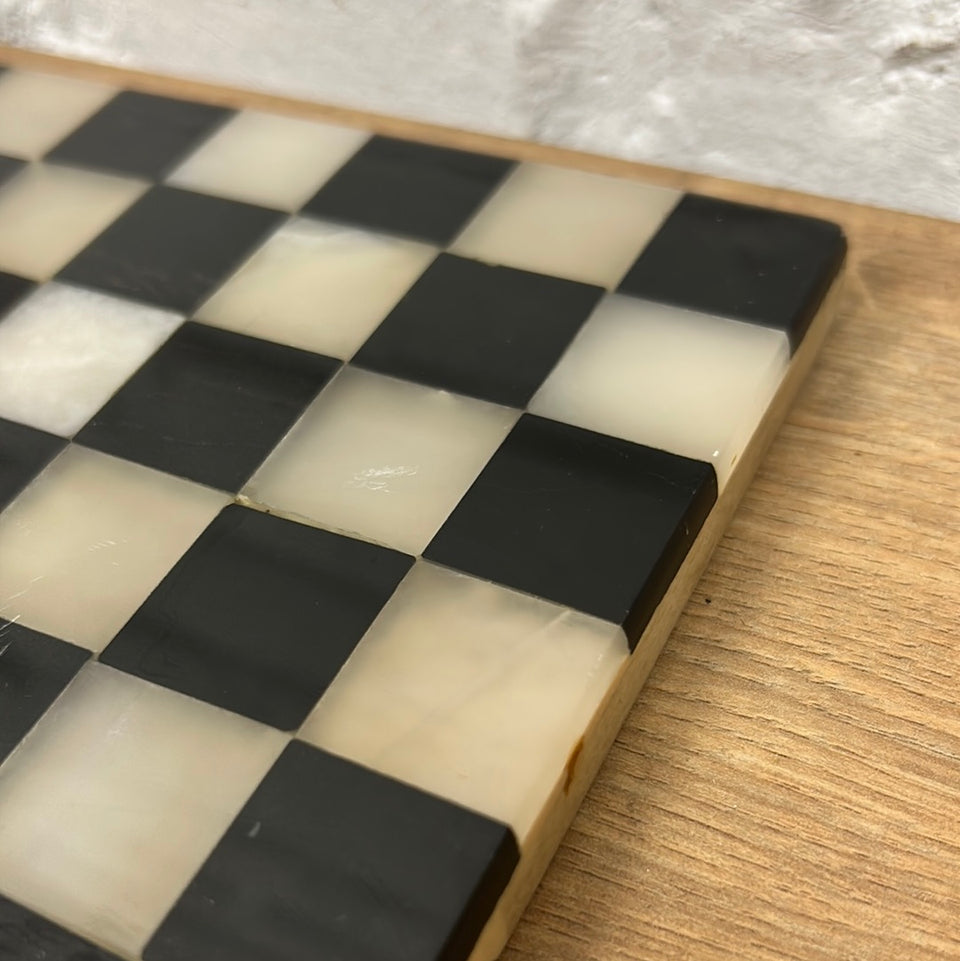 Marble Chess board - Antique marble chess board, black and white marble deck