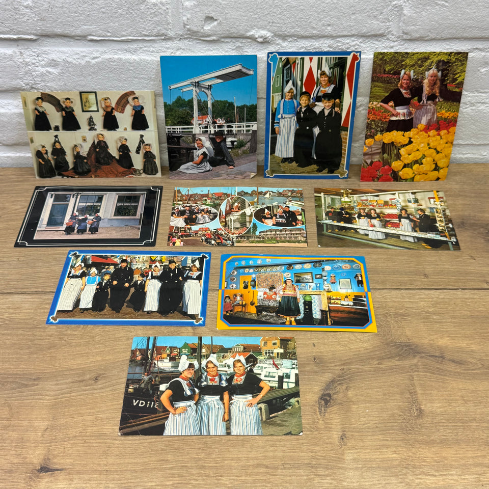 Vintage Holland postcards - Collection of Dutch Folklore Costume photo cards – Holland’s Traditional Culture Costumes