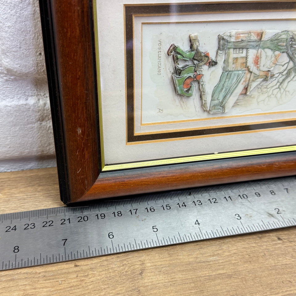 4 Pieck Diorama’s set- Anton Pieck Print, 3D multiple layers depth custom object.