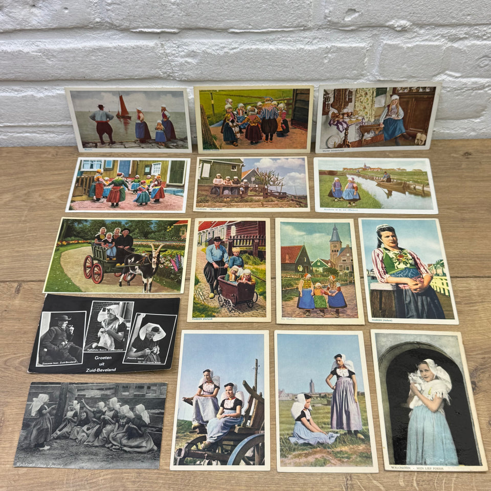 Photo collection of Folklore Kids Dutch Costume photocards - High Quality Photo paper a.o. – Holland Traditional Culture children - Costume Embroideries
