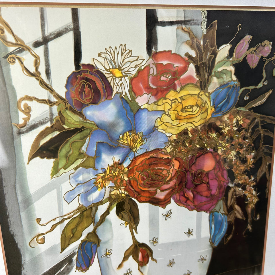 Fleurs pour lulu -Jutta Ritter-Scherer - Print with gold top layer