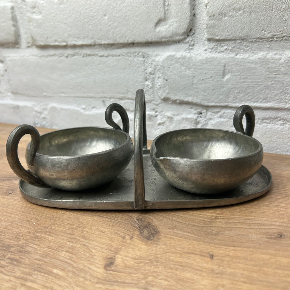 Norway Skurdal Pewter set with marks