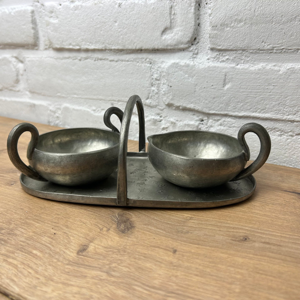 Norway Skurdal Pewter set with marks