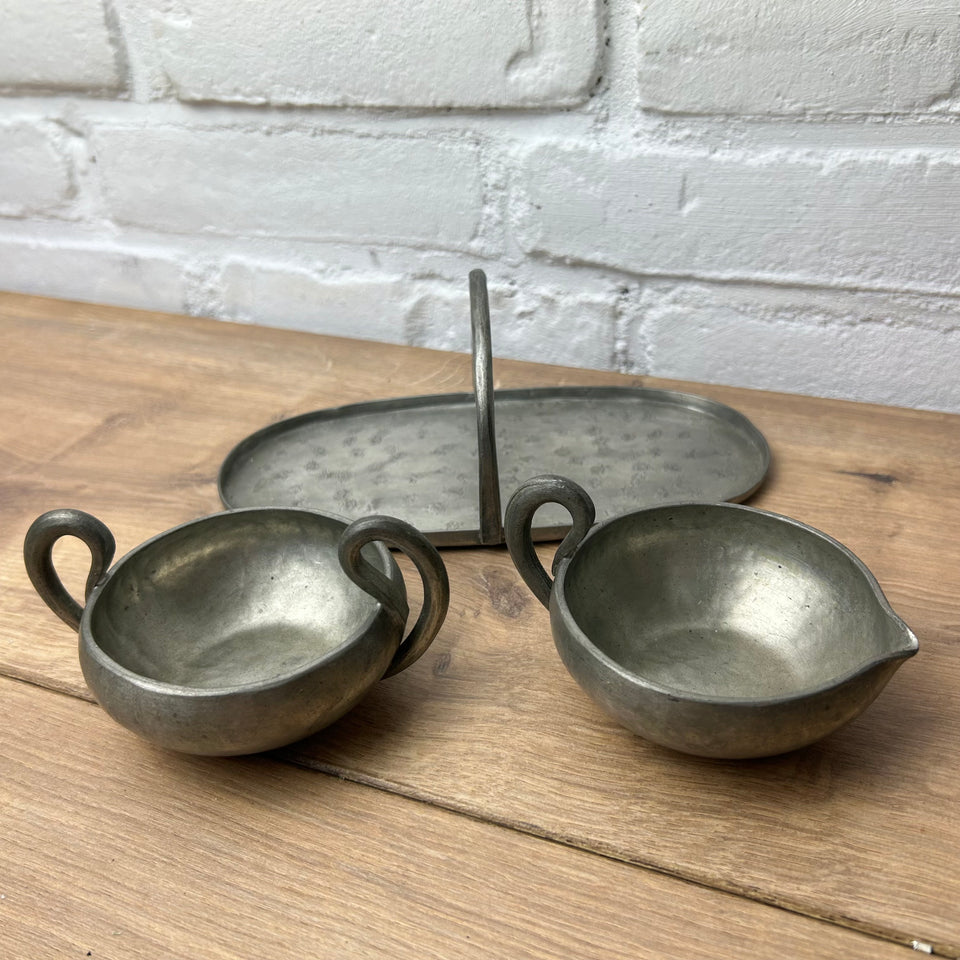 Norway Skurdal Pewter set with marks