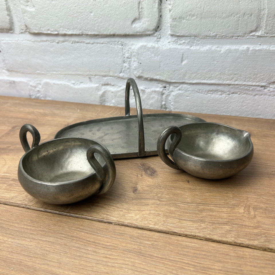 Norway Skurdal Pewter set with marks