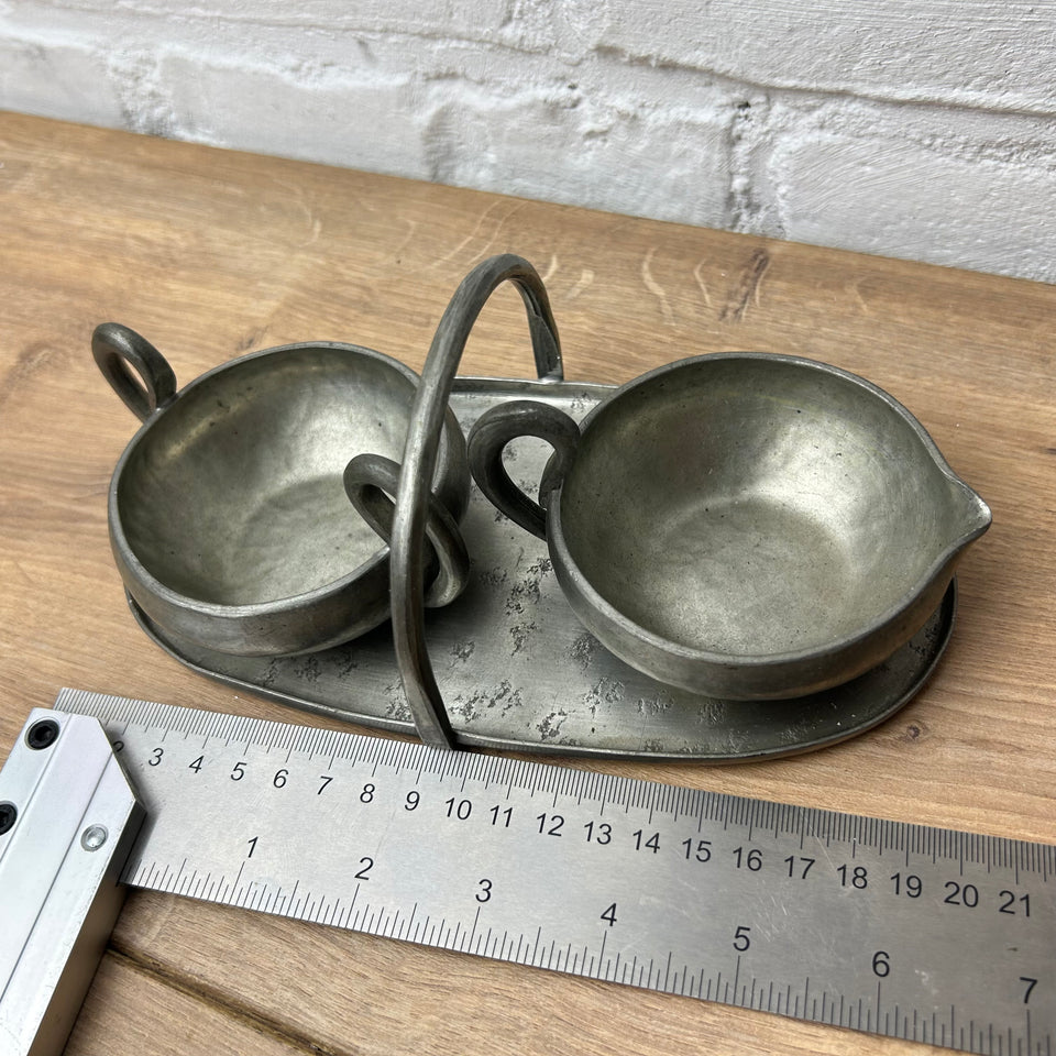 Norway Skurdal Pewter set with marks