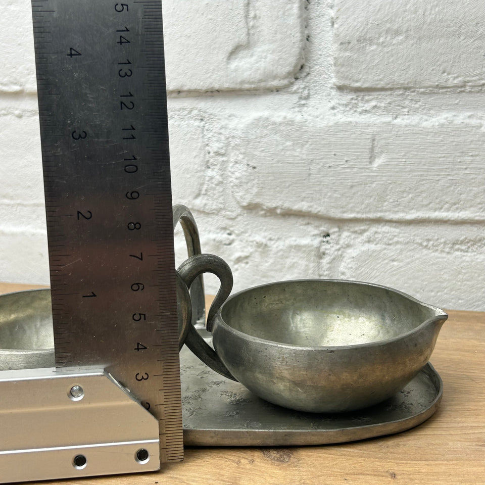 Norway Skurdal Pewter set with marks