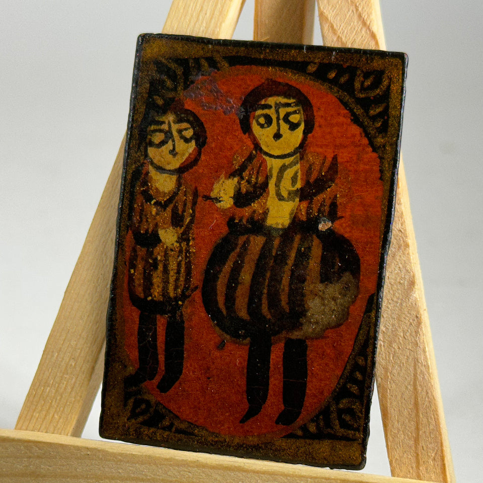 Miniature enamel painting couple